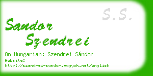 sandor szendrei business card